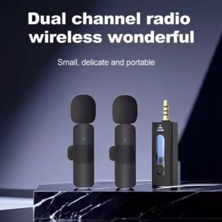 K35 Dual Wireless Mic for Smartphones Laptop